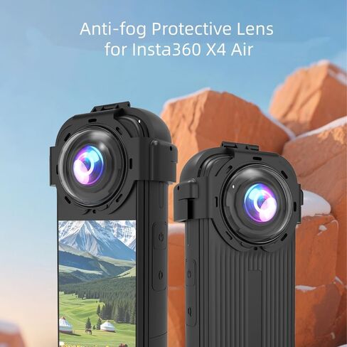 Protective Lens for Insta360 X4 Air Camera - Anti-Fog Dustproof Optical Glass Cover with Ventilation Holes, Snap-On Easy Installation in Kuwait