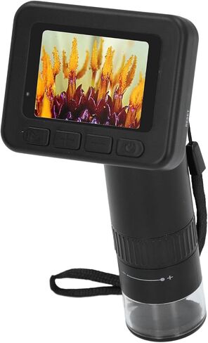 1000X Digital Microscope USB Connect to PC Handheld Microscope with 2 Inch Screen 1080P Video 8 LED Lights for Jewelry Plants Rocks for Students Hobbyists in Kuwait