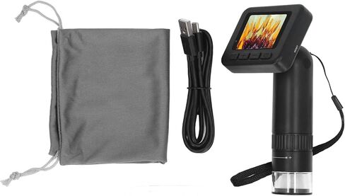 1000X Digital Microscope USB Connect to PC Handheld Microscope with 2 Inch Screen 1080P Video 8 LED Lights for Jewelry Plants Rocks for Students Hobbyists in Kuwait