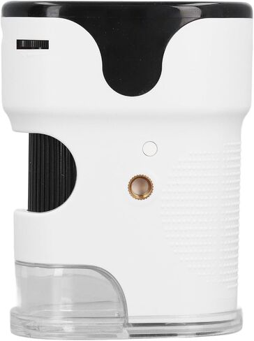 Portable Handheld Microscope, Handheld Microscope 1/4 Inch Screw Connector with 6 Sample Slides Tripod for Present (White) in Kuwait
