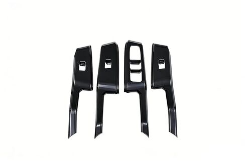 Car Accessories Interior Door Window Switch Panel Cover Window Control Button Trim Fit for RAV4 2026 4PCS ABS Bright Black in Kuwait