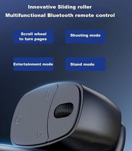 TikTok Scrolling Ring Remote Control,Page Turner for i-Pad i-Phone & Android Tablet,Bluetooth 5.3 Camera Remote, Handheld Scrolling Ring for TikTok,YouTube,Instagram,iOS,Android, PC/App/Camera (Black) in Saudi Arabia