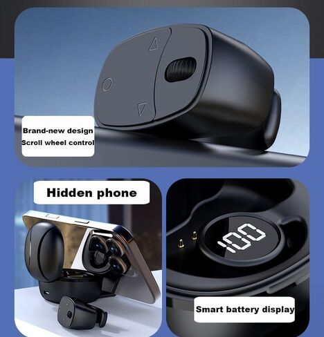 TikTok Scrolling Ring Remote Control,Page Turner for i-Pad i-Phone & Android Tablet,Bluetooth 5.3 Camera Remote, Handheld Scrolling Ring for TikTok,YouTube,Instagram,iOS,Android, PC/App/Camera (Black) in Saudi Arabia