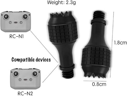 RC-N3/N1/N2/N1C Remote Controller Sticks Metal Aluminum Control Joysticks Thumb Rocker Accessories Compatible with DJl Neo,Mavic 3,Mini 4K/2 SE,Mini 4/3 Pro,Air 3S/3/2S,Air 2 Black in Kuwait