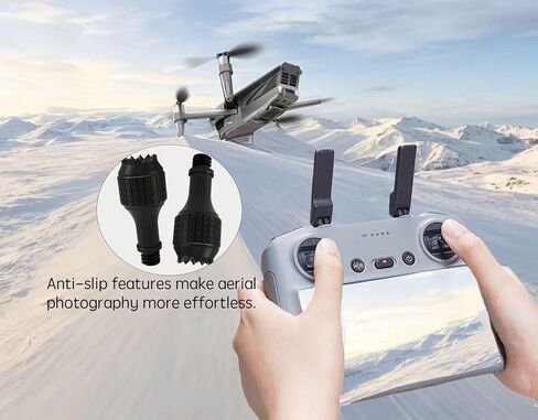 RC-N3/N1/N2/N1C Remote Controller Sticks Metal Aluminum Control Joysticks Thumb Rocker Accessories Compatible with DJl Neo,Mavic 3,Mini 4K/2 SE,Mini 4/3 Pro,Air 3S/3/2S,Air 2 Black in Kuwait
