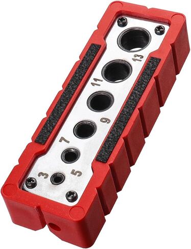 Drill Block Guide for Straight Holes, Portable Handheld Drill Guide Jig, 3-13mm Hole Locator, with V-Groove Design in Kuwait
