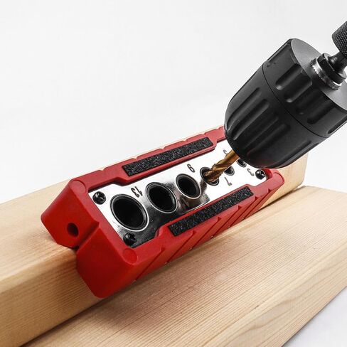Drill Block Guide for Straight Holes, Portable Handheld Drill Guide Jig, 3-13mm Hole Locator, with V-Groove Design in Kuwait