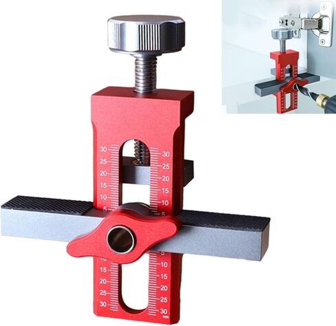 Cabinet Door Installation Positioner - Aluminium Alloy Adjustable Cabinet Hardware Jig Mounting Tool, Easily Adjustable Cabinet Door Positioning Tool for Most Cabinet Doors(B) in Kuwait