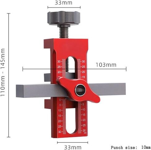 Cabinet Door Installation Positioner - Aluminium Alloy Adjustable Cabinet Hardware Jig Mounting Tool, Easily Adjustable Cabinet Door Positioning Tool for Most Cabinet Doors(B) in Kuwait