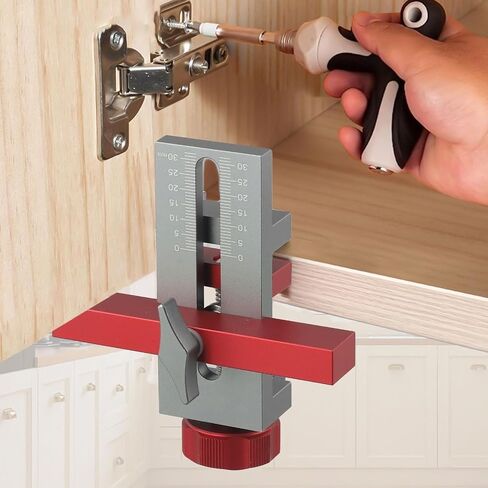 Cabinet Door Installation Positioner - Aluminium Alloy Adjustable Cabinet Hardware Jig Mounting Tool, Easily Adjustable Cabinet Door Positioning Tool for Most Cabinet Doors(B) in Kuwait