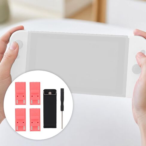 Fukaisu 4pcs RCM Jig Compatible with Switch Console | RCM Tool Clips with Back Shell Kickstand & Screwdriver Plastic Short Circuit Tool for Switch Recovery Mod Accessories in Kuwait