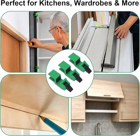 Scribe Clamp Set for 18mm Cabinet Panels 3 Pack | Fits 18mm Cabinet And Filler Panels, Fast Cabinet Installation, Repeatable Alignment, Woodworking Jig, Includes 3 Clamps in Kuwait