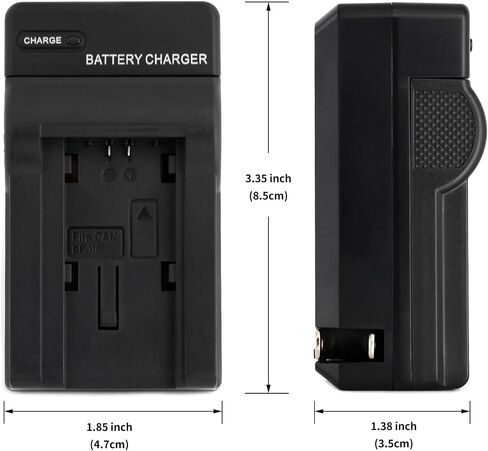Norifon BP-718 Wall Charger for Canon iVIS HF M51, M52, R30, R31 | Compaitble with Canon iVIS HF R32, R42, LEGRIA HF R56, R57, M52, M56, M60, R36, R37, R38, R46, R47, R48 with Foldable Plug in Kuwait