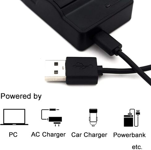 USB Battery Charger for Panasonic HC-W580 HC-W580K HC-W580M HC-W580EB-K HC-W580EG-K Full HD Camcorder in Kuwait