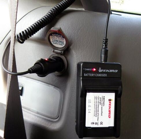 AC Wall DC Car External Battery Charger Kit for GE GB-50 General Imaging DV1 G100 J1470S PJ1 + iTEKIRO 10-in-1 USB Charging Cable in Kuwait