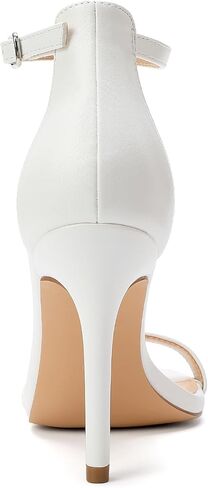 Odisen Women's Open Toe Stiletto Heels | 4-Inch Round Toe Heeled Sandals with Ankle Strap in Kuwait