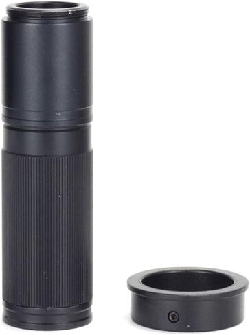 Industrial Telescope Lens, Industry Microscope Camera C-Mount Lens s 5X-150X Camera Zoom Eyepiece Magnifier for USB 4k Microscope(Black) in Kuwait