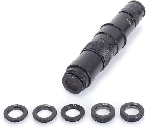 Industrial Telescope Lens, 0.5X .75X 1X 1. 2X Auxiliary Industrial Microscope Camera Objective Lens for 180X C-Mount Len(1X) in Kuwait