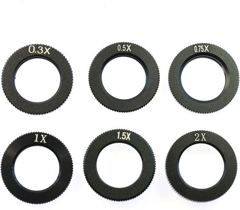 Industrial Telescope Lens, 0.5X .75X 1X 1. 2X Auxiliary Industrial Microscope Camera Objective Lens for 180X C-Mount Len(1X) in Kuwait