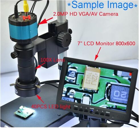 Industrial Telescope Lens, Microscope Lens 8X -100X Magnification Adjustable C-Mount Glass for Industrial Camera Magnifier in Kuwait