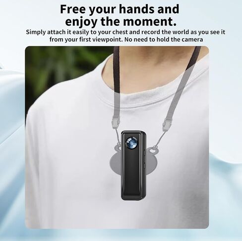 Action Camera 128GB, 4K 30FPS Body Camera, Hands Free Sports Camera with Magnetic Back Clip, Action Camcorder with Audio and Video Recording for Traveling Cycling Vlogging in Kuwait