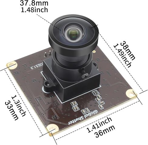 2MP Global Shutter USB Camera Module, 90FPS High Speed Camera | 120Degree Wide Angle Webcam, Golf Swing Camera for Windows, Linux, Android, Mac OS in Kuwait