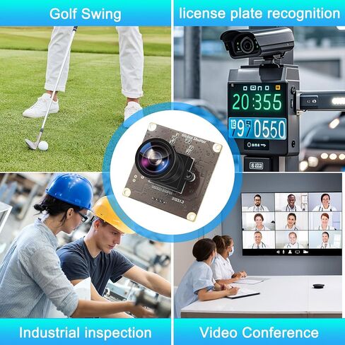 2MP Global Shutter USB Camera Module, 90FPS High Speed Camera | 120Degree Wide Angle Webcam, Golf Swing Camera for Windows, Linux, Android, Mac OS in Kuwait
