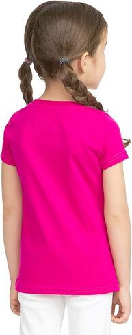 Masha and the Bear Short Sleeve Graphic Logo T-Shirt, Machine Washable, Comfortable Stylish Crewneck Beetroot Purple in Kuwait