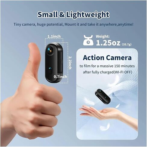 4K Waterproof Mini Wearable Body Camera WiFi Portable Helmet Cam for Motorcycle Bike Travel Outdoor Sports Vlog Recording in Kuwait