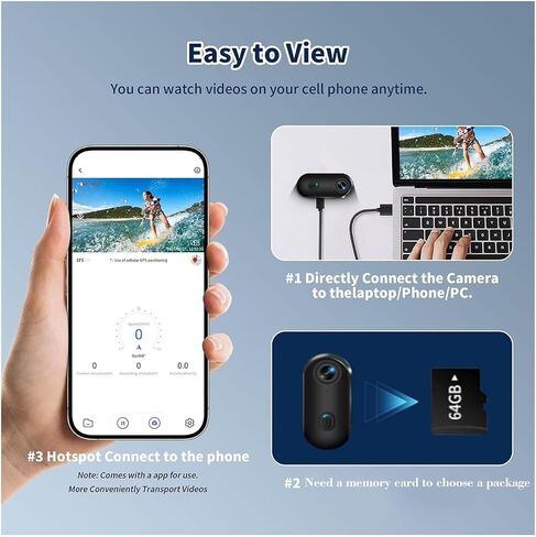 4K Waterproof Mini Wearable Body Camera WiFi Portable Helmet Cam for Motorcycle Bike Travel Outdoor Sports Vlog Recording in Kuwait