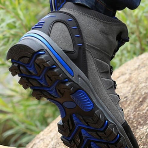Men'S Women'S Stylish High Top Durable Hiking Boots Lightweight Suede For Daily Wear Trekking Shoes Comfortable Non-Slip Lace-Up Shoes in Kuwait