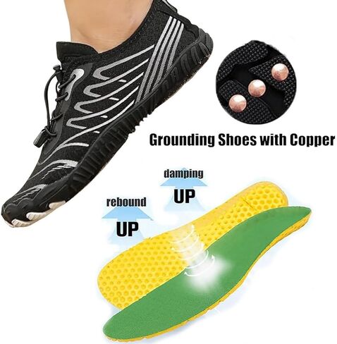 Grounding Shoes with Copper,Barefoot Grounding Shoes for Men Women with Copper, Waterproof Non-Slip Hike Barefoot Footwear Womens Mens in Kuwait