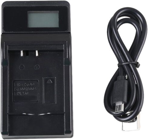 LCD Micro USB Battery Charger for Sony Alpha A100K DSLR-A100 DSLR-A100K DSLR-A100H DSLR-A100W DSLR-A100/B DSLR-A100K/B DSLR-A100W/B Digital SLR Camera in Kuwait