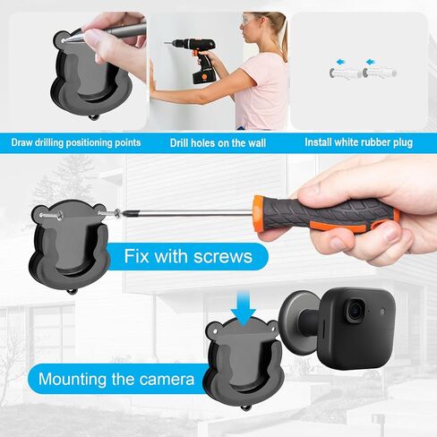Wall Mount Bracket Compatible with Blink Outdoor 4/2K+, Mini 2/Mini Cameras: 3-Pack Wall Mount Bracket, Secure & Removable in Kuwait