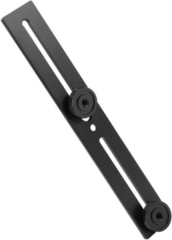 Generic 1/4" Dual Flash Bracket Dual Head Flash Holder with 1/4" & 3/8" Screw Holes for Camera Light Stand Tripod Aluminum Alloy Portable in Kuwait
