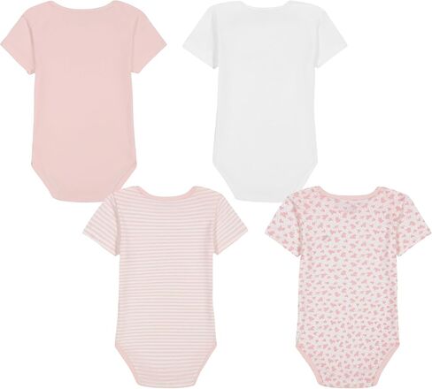 Tommy Hilfiger Baby Girls 4-Pack Short Sleeve Bodysuit Onesie in Kuwait