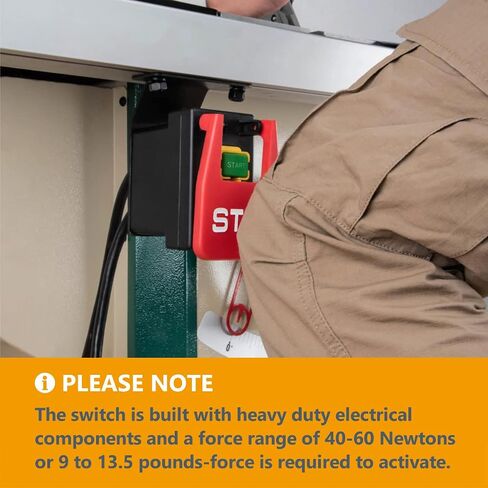 POWERTEC 120V/230V Dual Voltage, Paddle Switch, 16 Amps at 230 Volts, Large Knee Paddle for Power Tools, Fits Table Saw, Router Table, Drill Press, Bench Saw, Bandsaw (71007) in Kuwait
