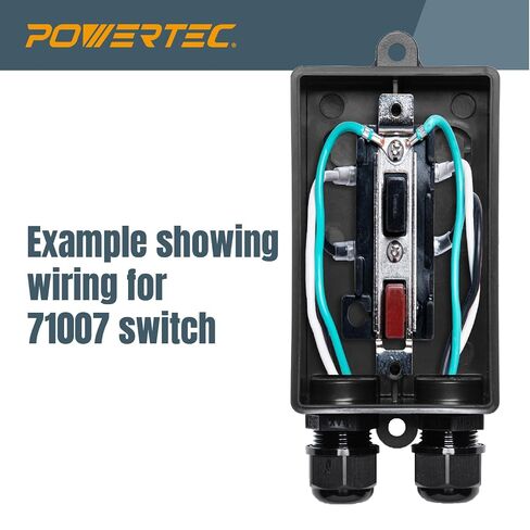 POWERTEC 120V/230V Dual Voltage, Paddle Switch, 16 Amps at 230 Volts, Large Knee Paddle for Power Tools, Fits Table Saw, Router Table, Drill Press, Bench Saw, Bandsaw (71007) in Kuwait