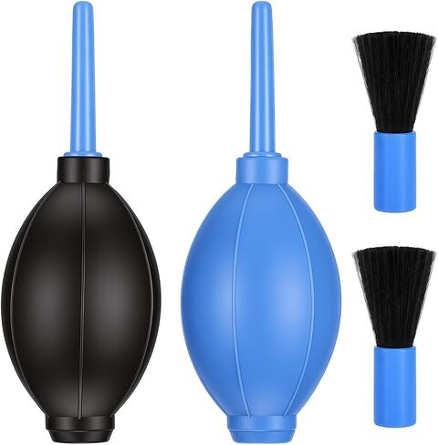 2 pcs Air Blower with Soft Brush Silicone Super Blower Blaster Pump | Dust Camera Lens Cleaner Manual Rubber Bulb Air Pump Dust Cleaner for Digital Sensor Screens Keyboards Telescope in Kuwait