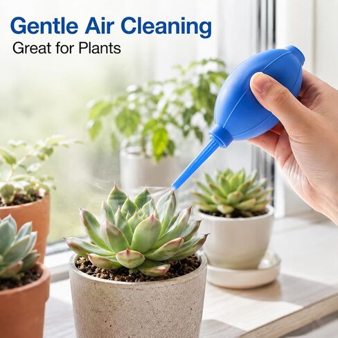 2 pcs Air Blower with Soft Brush Silicone Super Blower Blaster Pump | Dust Camera Lens Cleaner Manual Rubber Bulb Air Pump Dust Cleaner for Digital Sensor Screens Keyboards Telescope in Kuwait