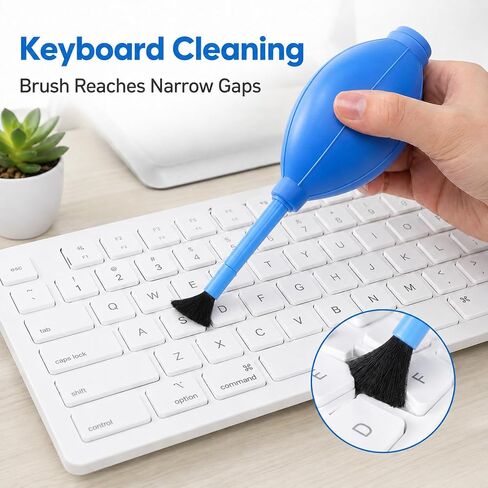 2 pcs Air Blower with Soft Brush Silicone Super Blower Blaster Pump | Dust Camera Lens Cleaner Manual Rubber Bulb Air Pump Dust Cleaner for Digital Sensor Screens Keyboards Telescope in Kuwait