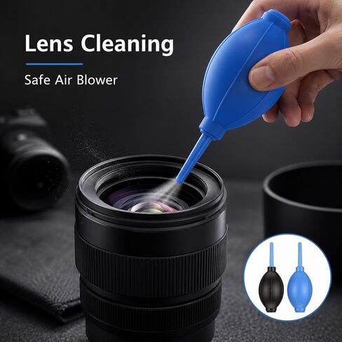 2 pcs Air Blower with Soft Brush Silicone Super Blower Blaster Pump | Dust Camera Lens Cleaner Manual Rubber Bulb Air Pump Dust Cleaner for Digital Sensor Screens Keyboards Telescope in Kuwait