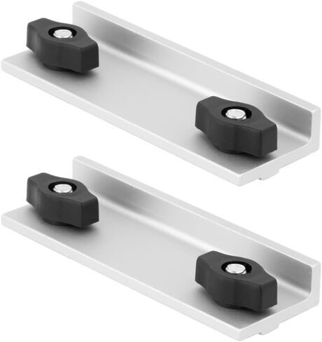 POWERTEC 1" to 3-1/2" Adjustable Flip Stop, Patent Pending Curved-Based T Track Stop for Miter Saw, Table Saw, Drill Press, Router Table, Miter Gauge, T Track Accessories for Woodworking (72043) in Kuwait