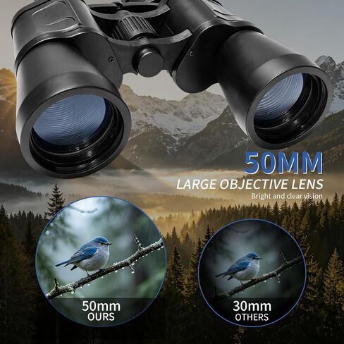 7x50 Binoculars for Adults – HD Compact Low Magnification Binocular 7X Wide Field of View for Bird Watching, Stargazing, Hunting, Travel & Sports Events in Kuwait