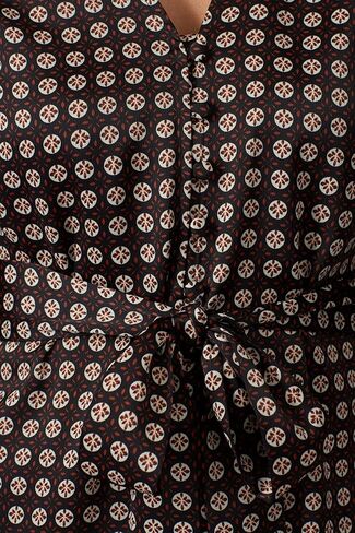 Sweet Baby Jamie Women's Geo Print Tie Front Blouse in Kuwait