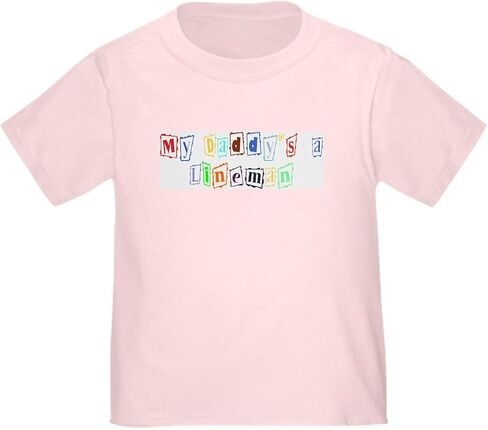 CafePress My Daddy's A Lineman Toddler T Shirt Cute Toddler Graphic Tee, 100% Cotton in Kuwait
