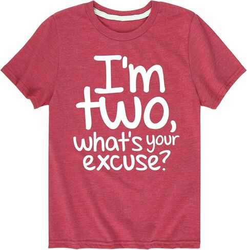 Instant Message - I'm Two What's Your Excuse - Toddler Short Sleeve Tee in Kuwait