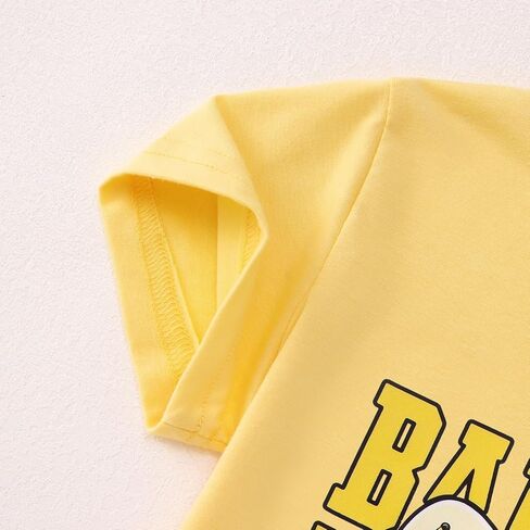 MODNTOGA Toddler Girls Banana Shirt Kids Cute Banana Bow Print T-Shirt Short Sleeve Funny Baseball Graphic Summer Tee Tops in Kuwait