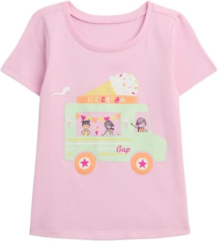GAP Baby Girls Short Sleeve Graphic Tee Primrose Pink 2YRS in Kuwait