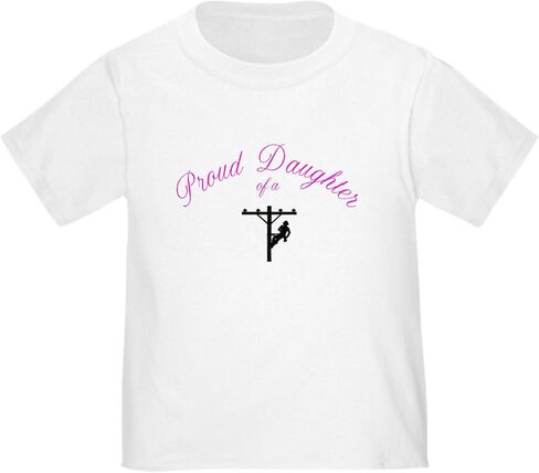 CafePress Proud Daughter of A Lineman Toddler T Shirt Cute Toddler Graphic Tee, 100% Cotton in Kuwait